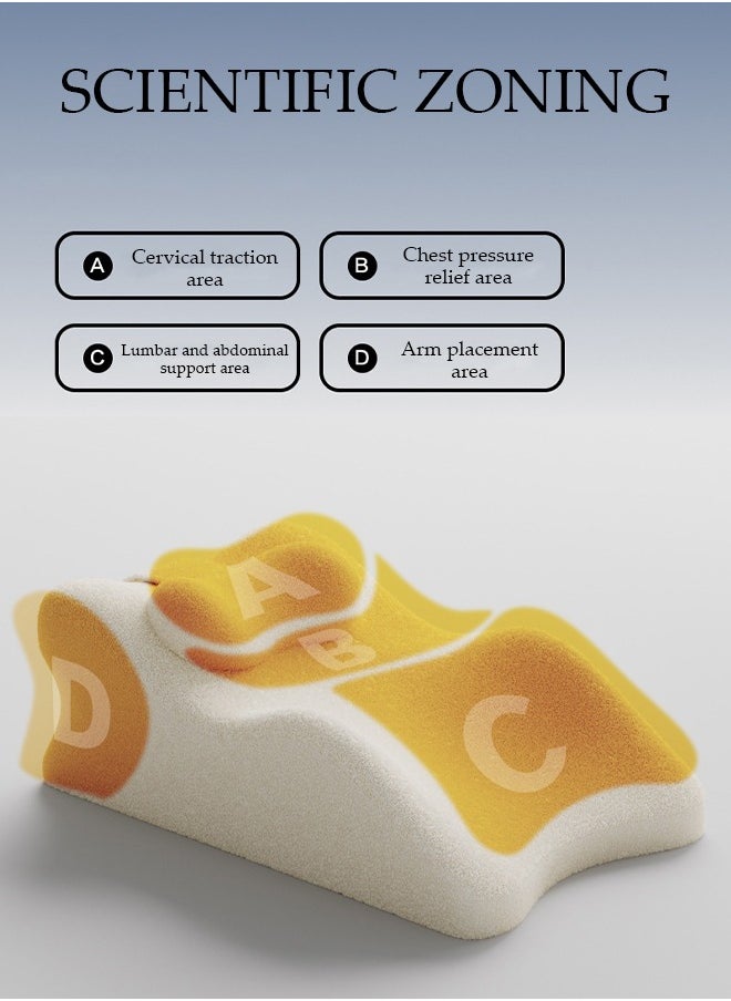 DUNISO Wedge Pillow For Sleeping,  Sleeping Pillow，Multifunctional High Rebound Memory Cotton Leg Pillow, Ergonomic Cushion Pillow,With Small Pillow, Waterproof And Stain Resistant, Detachable, Can Relieve Pain, Suitable For The Head, Abdomen, And Chest，60 * 36 * 24cm  - Image 5