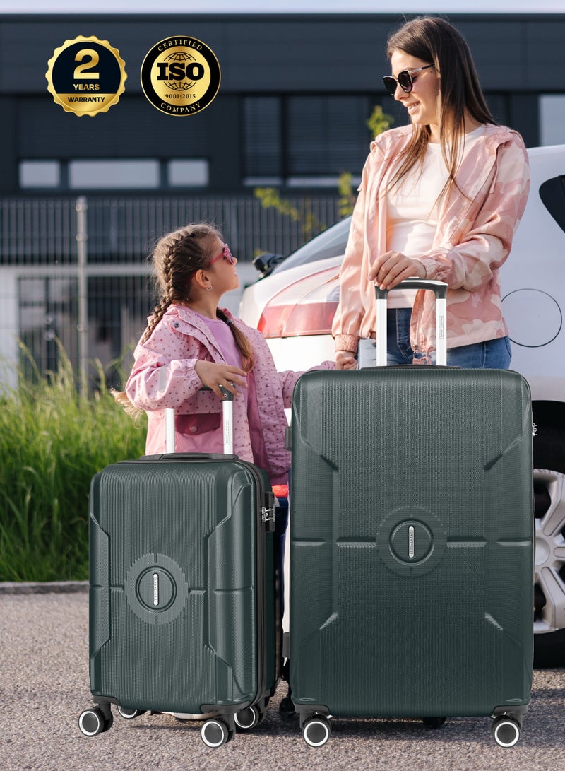 بارا جون حقيبة سفر بعجلات كبيرة الحجم وخفيفة الوزن من مادة  صلبة -  بوصة تحمل  كجم بعجلات رباعية - أخضر زيتوني - Image 5