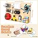 Amarlozn Busy Board Toy for Toddlers 11 in 1 Wooden Montessori Educational Fidget Sensory Toy for Stress Relief Activity Board Desk Gadget for Kids Preschool Learning Car Airplane Travel Birthday Gift 11 - Image 4