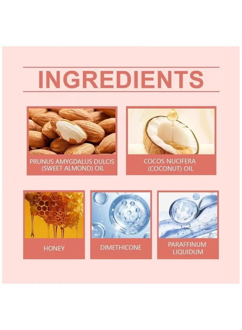 جيسو زيت الشعر المغذّي بالعسل من Gisou، حائز على جوائز للترطيب والتحكم في التجعيد وإضفاء اللمعان، مع عسل ميرساليه وزيوت نباتية، وحماية من الحرارة تصل إلى 450 درجة فهرنهايت، مناسب لجميع أنواع الشعر (20 مل) - Image 5