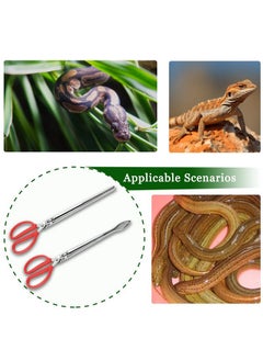 TUICARE TUICARE 2pcs Snake Feeding Tongs, 15 inch Snake Hook Snake Grabber Tool Snake Stick Reptile Tongs for Bearded Dragon Snake Reptile Gecko Tank Accessories Terrarium Supplies  - Image 3