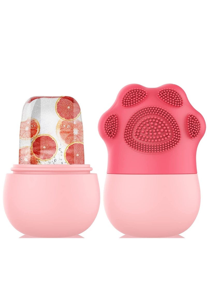 Captaintech Silicone Ice Facial Rollers For Face and Eyes Puffiness Relief with Soft Cleaning Brush  - Image 1
