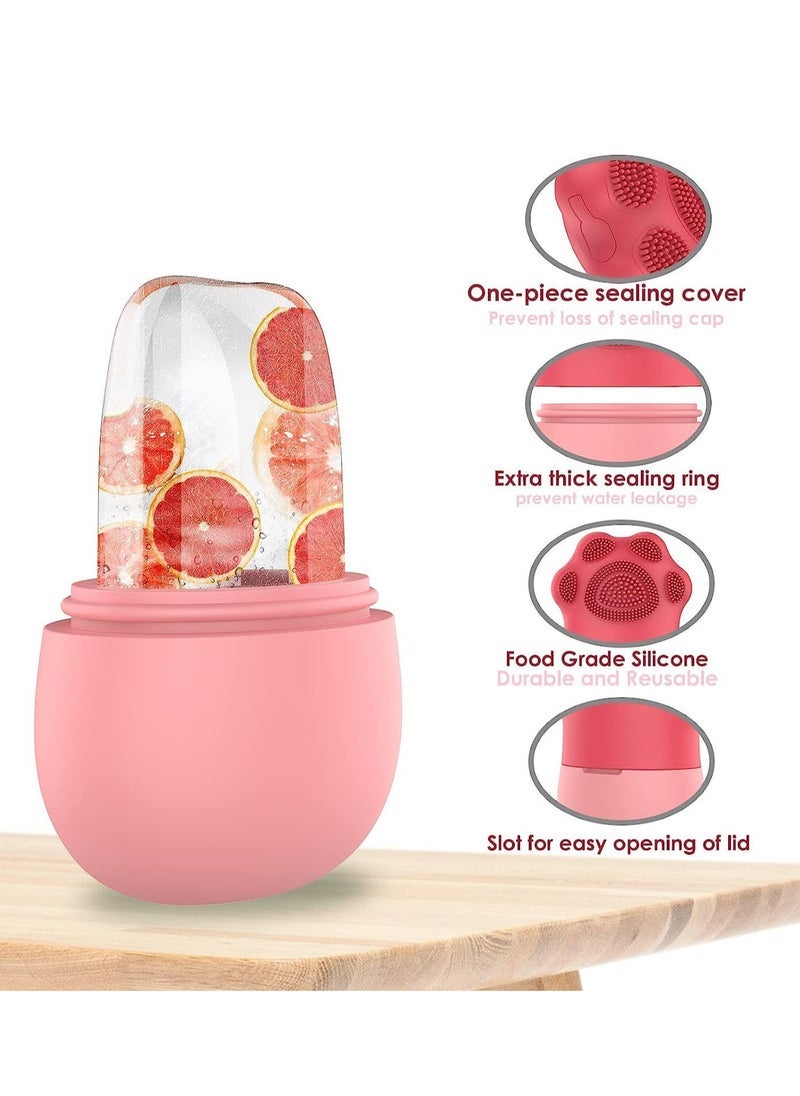 Captaintech Silicone Ice Facial Rollers For Face and Eyes Puffiness Relief with Soft Cleaning Brush  - Image 5