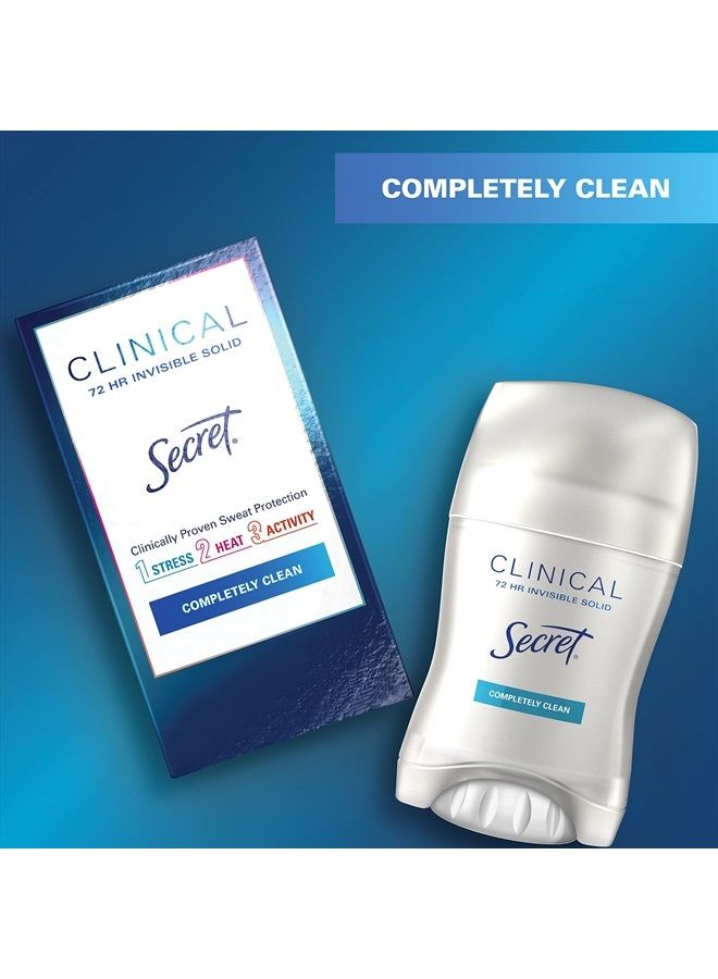 Secret Clinical Strength Antiperspirant and Deodorant for Women Invisible Solid, Completely Clean 1.6 oz ( Packaging May Vary) - Image 4