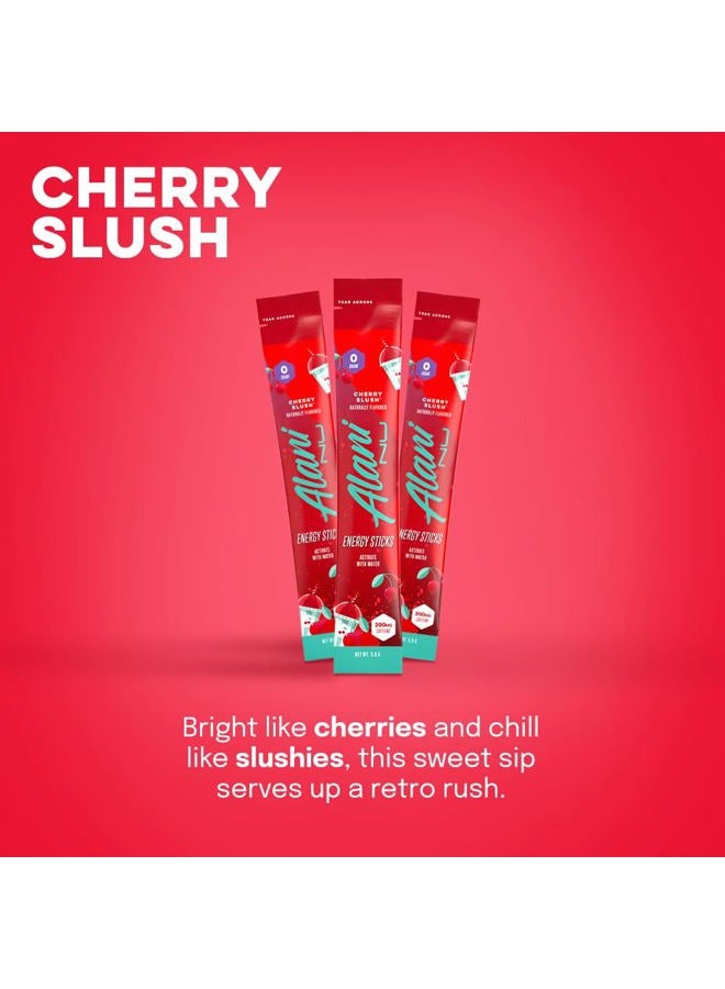 Alani Nu Cherry Slush Energy Sticks | Energy Drink Powder | 200mg Caffeine | Pre Workout Performance with Antioxidants | On-The-Go Drink Mix | Biotin, B Vitamins | Zero Sugar | 5 Calories | 10 Pack  - Image 3