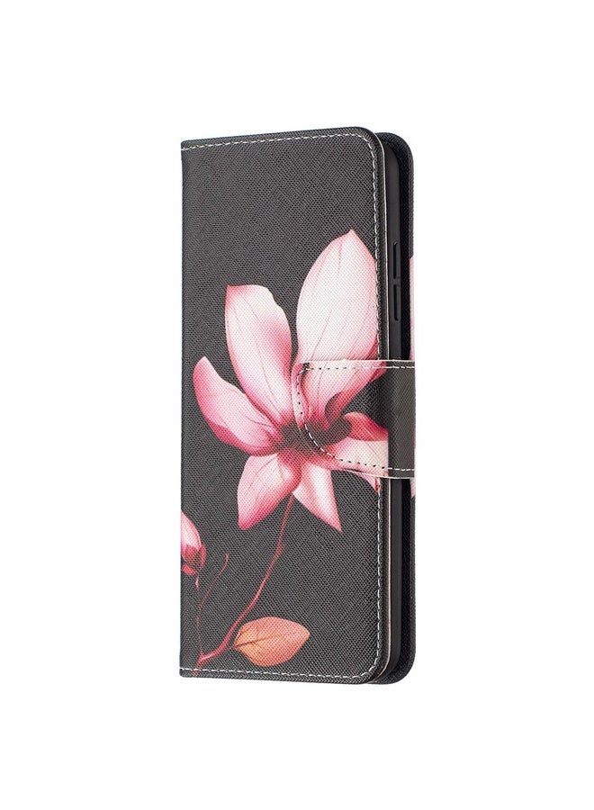HuHa Case Cover For Nokia 1.4 Colored Drawing Pattern Horizontal Flip Leather Case with Holder & Card Slots & Wallet(Lotus)  - Image 2
