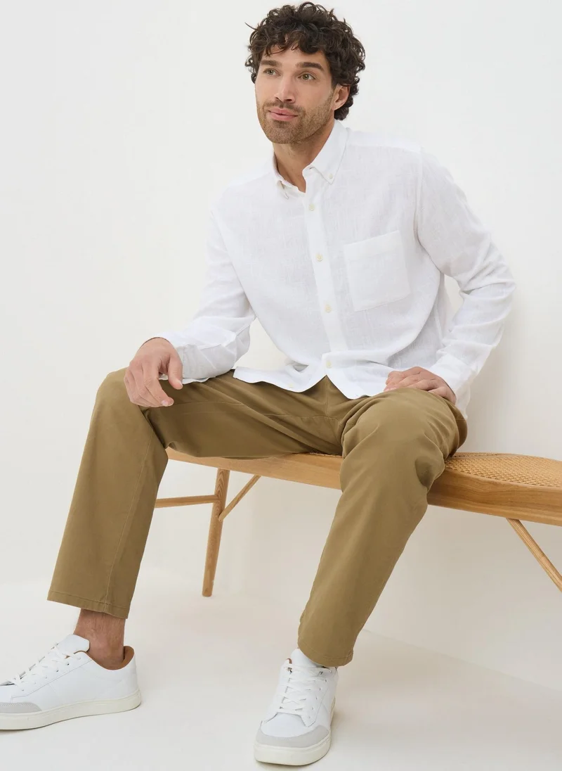Matalan White Linen Blend Shirt