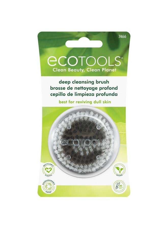 Ecotools Deep Cleansing Facial Brush, Manual Facial Cleansing Brush Exfoliates & Deeply Cleanses, Remove Makeup & Dry Skin, Eco Friendly Face Brush For Cleansing, Color May Vary, 1 Count - Image 5