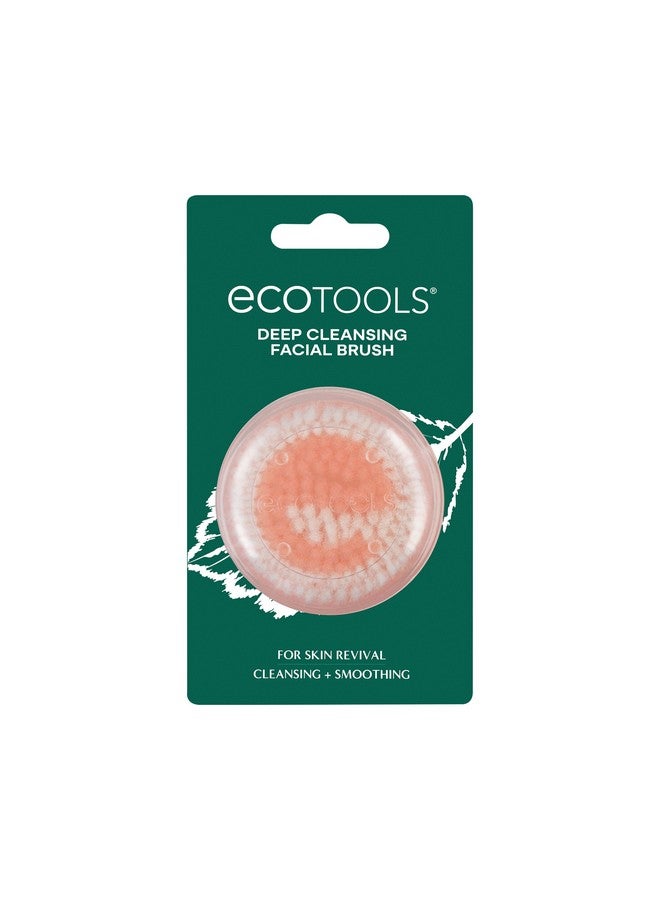 Ecotools Deep Cleansing Facial Brush, Manual Facial Cleansing Brush Exfoliates & Deeply Cleanses, Remove Makeup & Dry Skin, Eco Friendly Face Brush For Cleansing, Color May Vary, 1 Count - Image 2