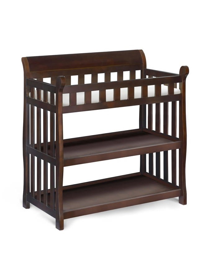 Delta CHILDREN Eclipse Changing Table with Changing Pad, Black Cherry - Image 1