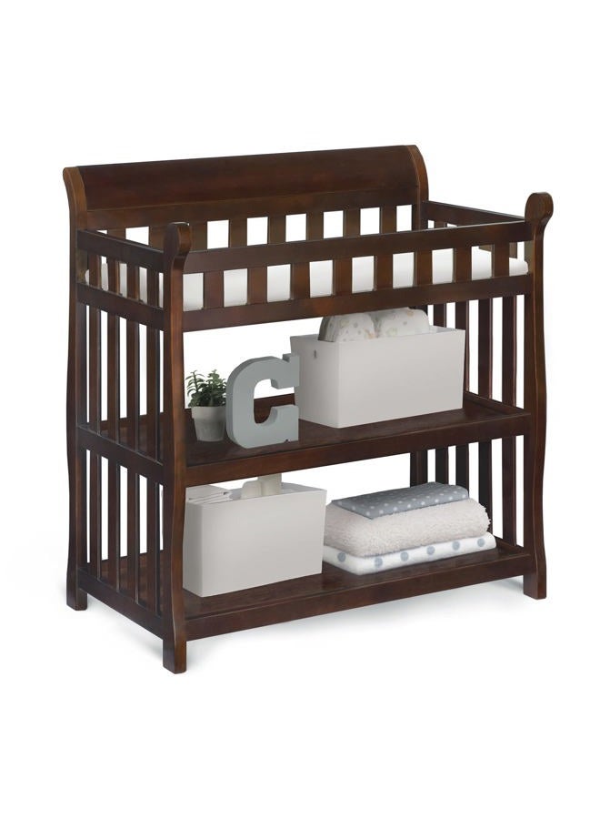 Delta CHILDREN Eclipse Changing Table with Changing Pad, Black Cherry - Image 4