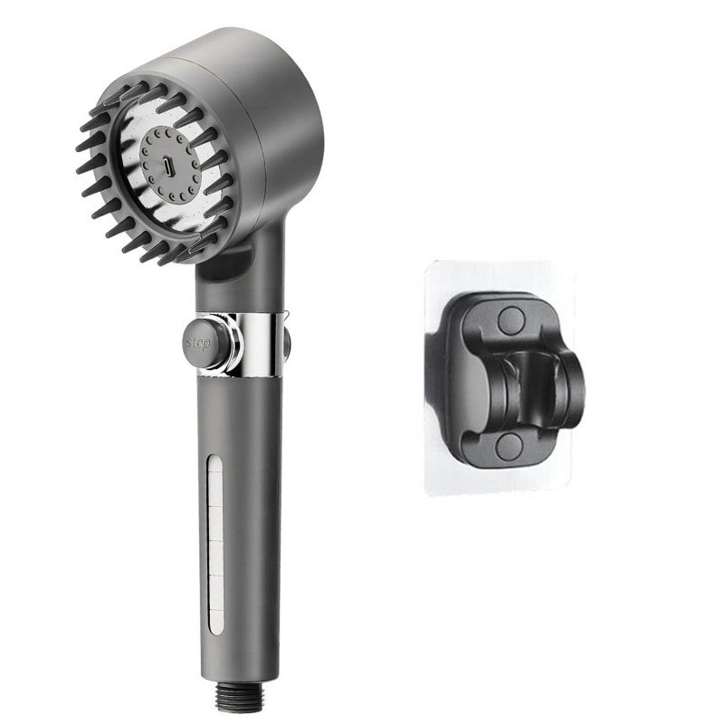 The 2023 new multifunctional massage shower features,three adjustable modes of filtering shower head, shower head and hose, anti clogging nozzle, and PP cotton filtering shower head, suitable for adult, children, pet homes, and gyms. - Image 1