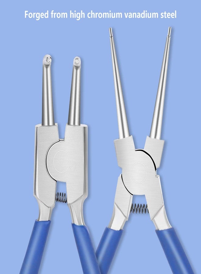 Ejoyous Snap Ring Pliers Set, 4pc Professional 7" Inch Internal External Straight Bent Circlip Snap Ring Pliers Set w/Portable Bag - Image 5