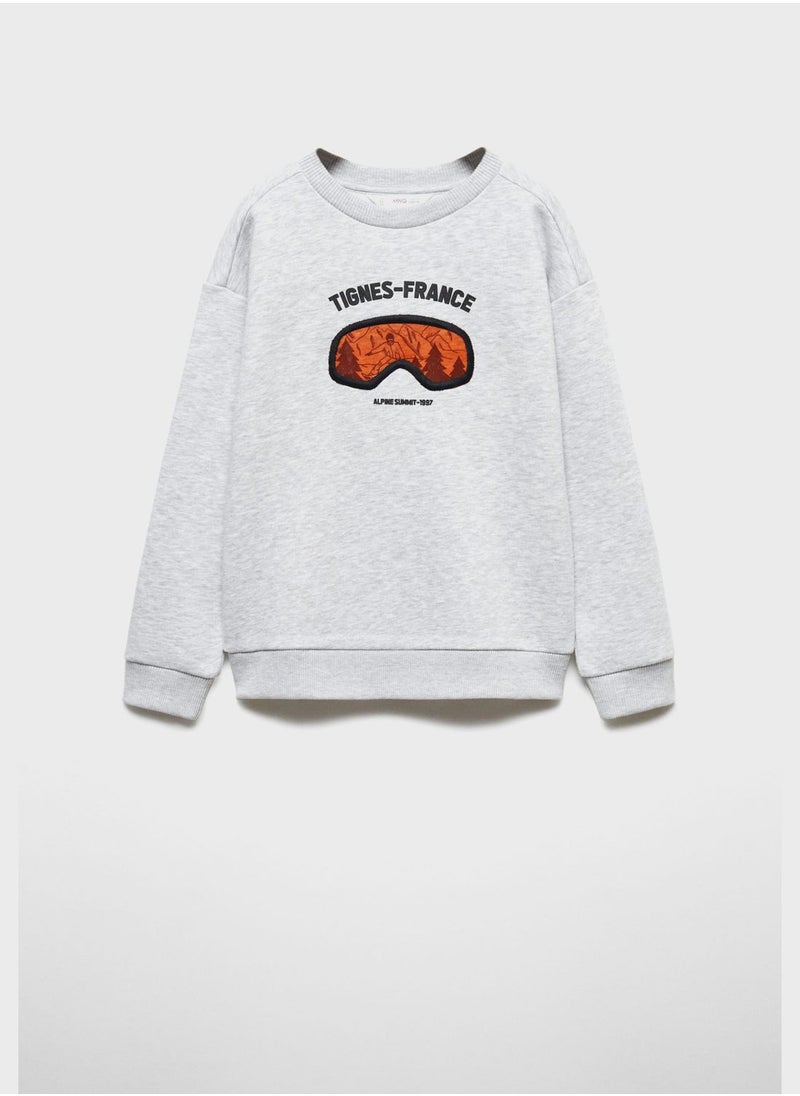 MANGO - Kids Printed Sweatshirt - Image 1