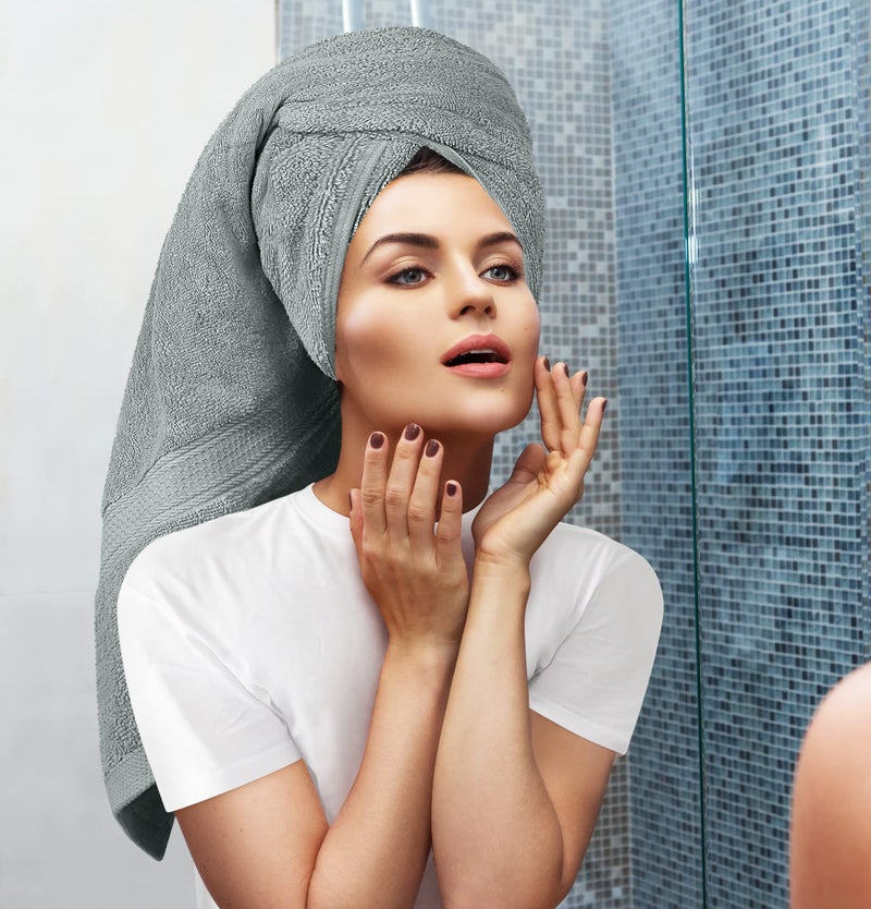 Utopia Towels 8 Piece Luxury Towel Set â€“ Majestic Plush, Super Absorbent & Quicker-to-Dry, Thick 100% Ring Spun Cotton Towels for Bathroom, Spa & Hotel â€“ 2 Bath, 2 Hand, 4 Washcloths, Cool Grey - Image 4