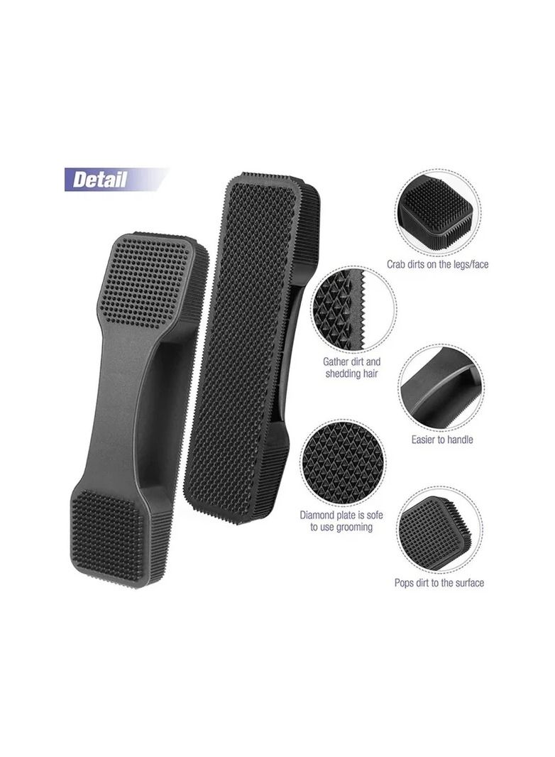 Generic 1-Piece Handle Horse Shedding Scrubber Tool,Removal Hair Comb Massage Brush for Horse,Horse Grooming Sweat Brush Cleaning Kit - Image 2