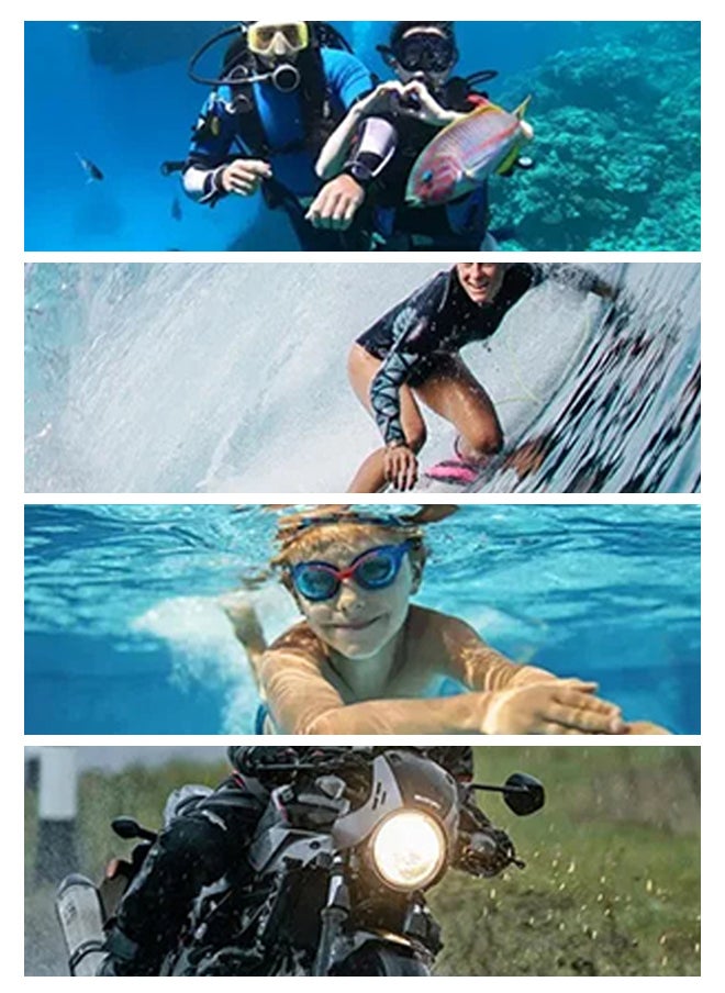 Generic - New 6K Action camera, 170° ultra-wide angle, 30 meters waterproof 2.0+1.4 inch dual-color screen, with 32GB memory card, with remote control and accessories, WiFi interconnection EIS anti-shake and - Image 1
