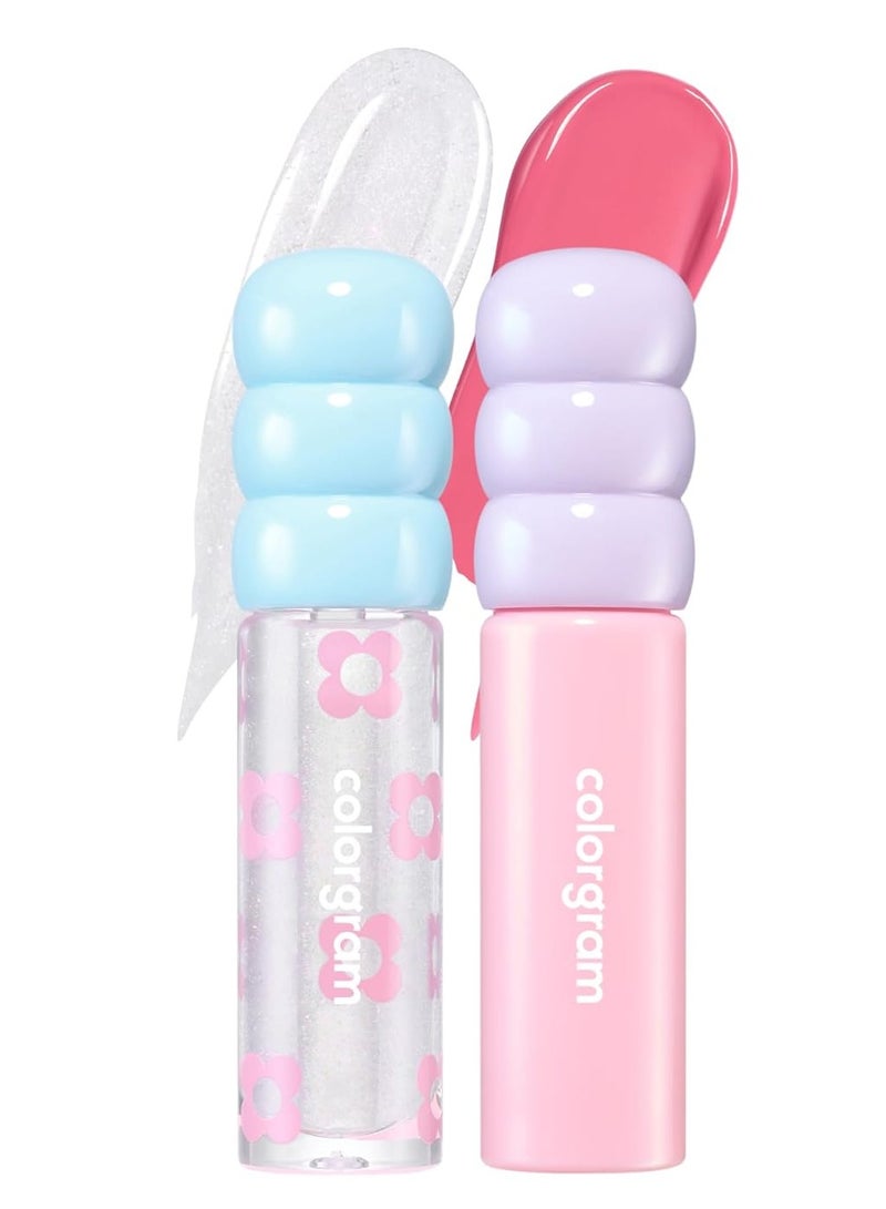 COLORGRAM COLORGRAM FRUITY GLASS TINT MINI SET 03 COOL BEST SET, Portable & Cute Mini Size, Moisturizing, Long Lasting - Image 2