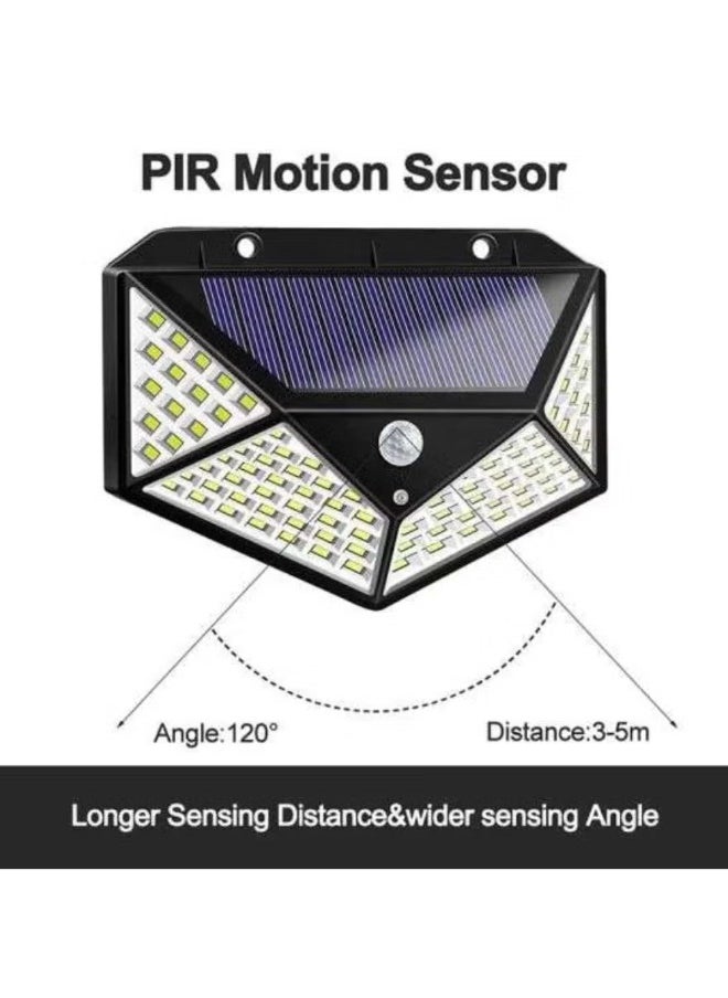 Generic Pack Of 8 Pcs 114 Led Solar Outdoor Light Solar Motion Sensor Security Lights With 3 Lighting Modes Wireless Solar Wall Lights Waterproof Solar Powered Lights For Garden Home And Garage Use Black  - Image 3