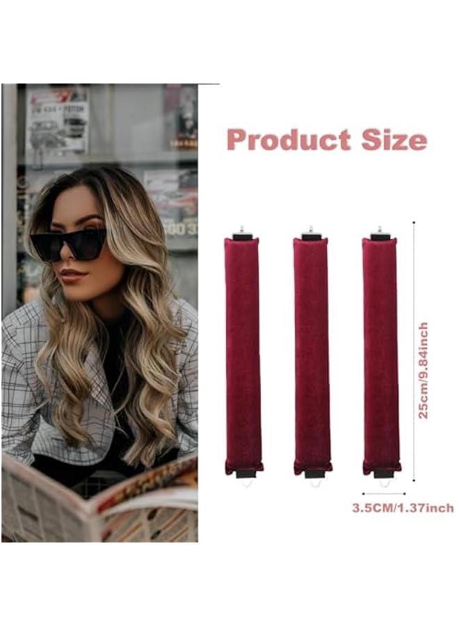 Generic Heatless Curling Kit: Headband Curler, Curling Ribbon with Hook for Overnight Sleep Styling - Easy to Use Red - Image 2
