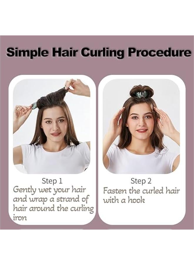 Generic Heatless Curling Kit: Headband Curler, Curling Ribbon with Hook for Overnight Sleep Styling - Easy to Use Red - Image 3