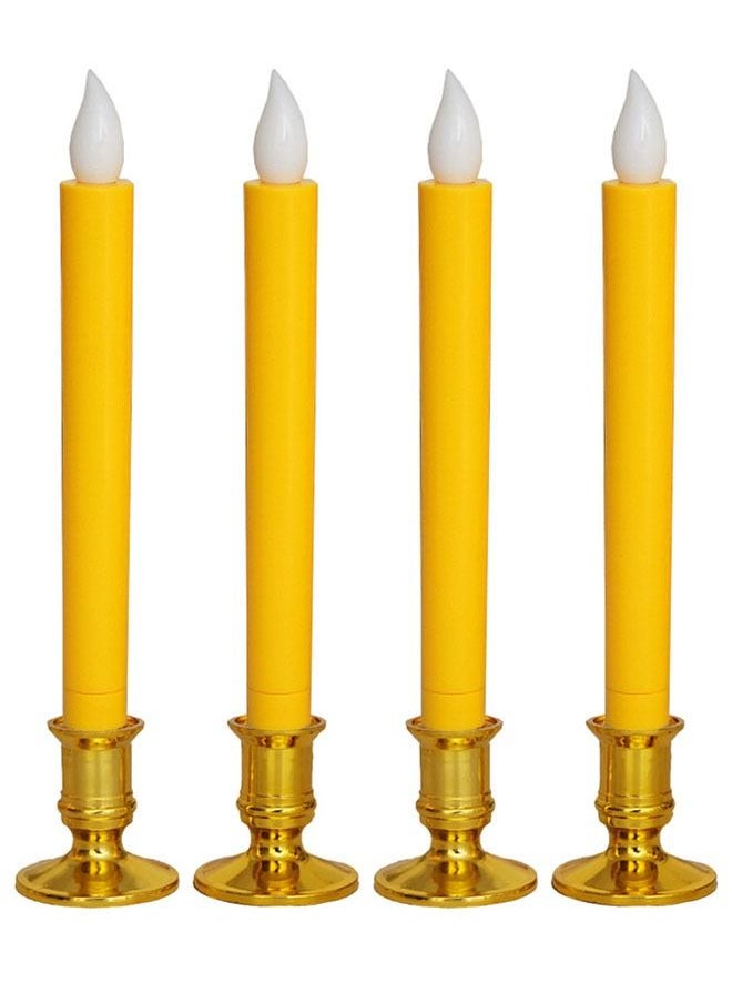 ZCM-HAPPY 4-Pieces of LED Simulation Flameless Candle Wedding Birthday Confession Proposal Props  - Image 1
