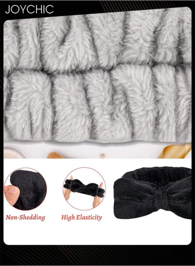 Joychic 6PCS Makeup Headband and WristBand Set, Skincare Spa Headband for Washing Face,Towels Wrist band for Women Girls Prevent Liquid Spilling from Arms - Image 2