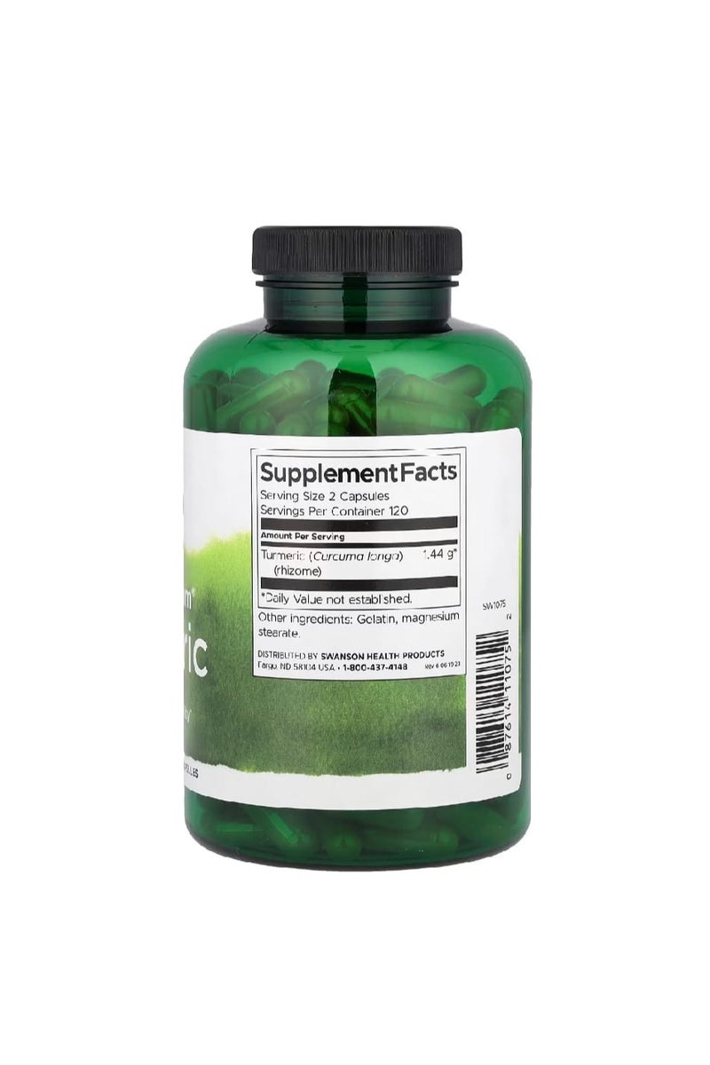 سوانسون كبسولات الكركم كاملة الطيف 240 كبسولة (720 ملغ لكل كبسولة) - Image 2