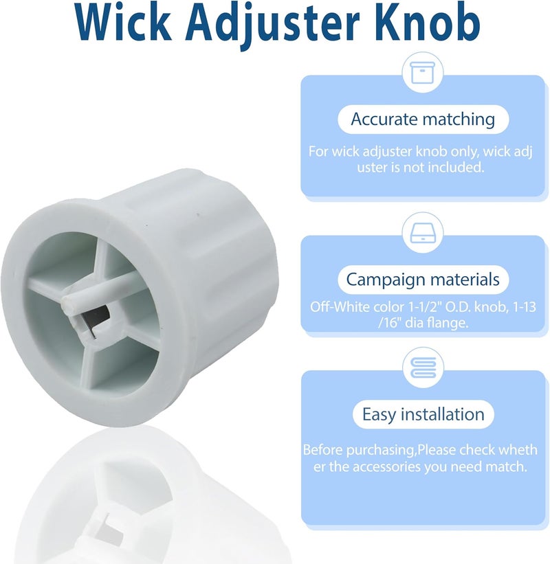 ActyGo Replacement Kerosene Heater Wick Adjuster Knob WS-CV14 08-1724 fits DuraHeat Dyna-Glo RMC-95C Kero-World KW-24 08-1724 - Image 2