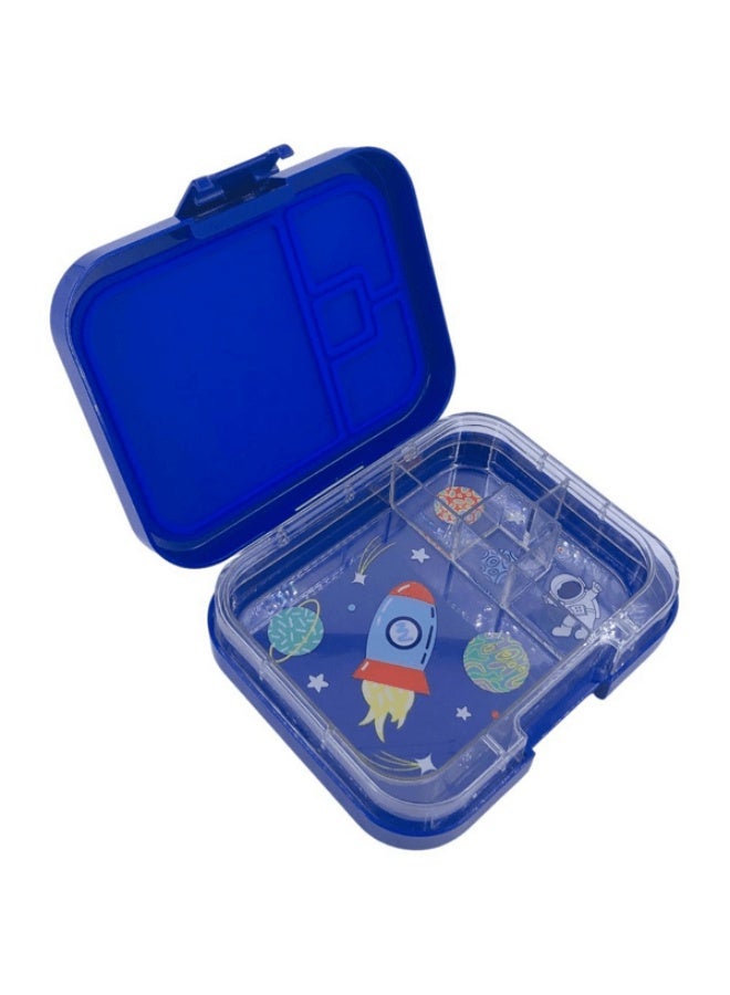 Tiny Wheel 4-Compartment Space Themed Bento Lunch Box Blue - Image 4