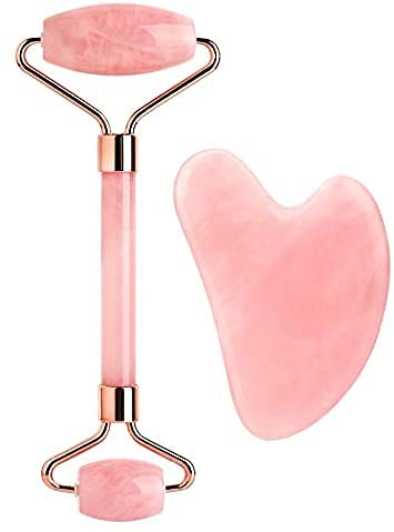 Sei Regina Jade Roller for Face - Rose Quartz Face Roller and Gua Sha Set for Skincare, Under Eye Bags, Puffy Eyes and Face Massager - Image 3