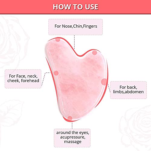 Sei Regina Jade Roller for Face - Rose Quartz Face Roller and Gua Sha Set for Skincare, Under Eye Bags, Puffy Eyes and Face Massager - Image 5