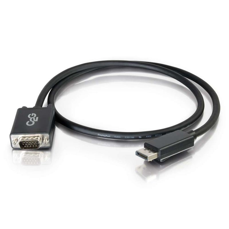 C2G / Cables to Go 54332 DisplayPort Male to VGA Male Adapter Cable, Black (6 - Image 2