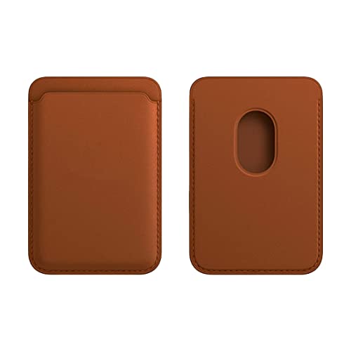 Captese Faux Leather Unisex MagIT Wallet Pouch, Card Holder, Compatible with MagSafe/PixelSnap, for iPhone 17/16/15/14/13/12/Pixel 10 Series (Dark Tan) - Image 1