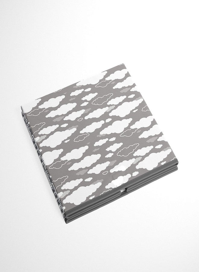 Bacati - Small Storage Tote Clouds in the City White/Grey Neutral 10 X 10 x10 inches - Image 5