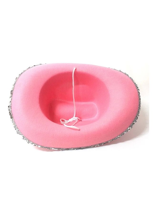 Drawstring Roll Brim Crown Cowboy Hat for Women and Children - Image 2