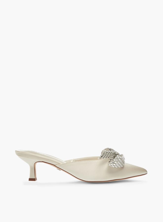 سيليست حذاء نسائي سهل الارتداء بكعب صغير مزين بفيونكة - Image 1