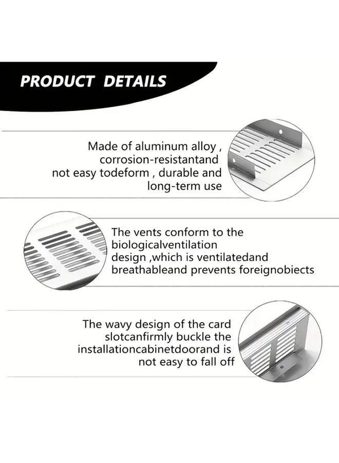 2pcs Aluminum Alloy Ventilation Grills 300x80mm Kitchen Cabinet Air Vents With Screws - Image 5