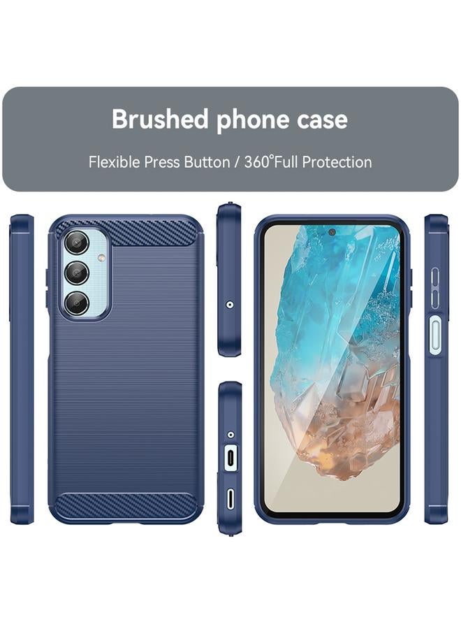 اس-توب جراب لهاتف Samsung Galaxy M35 مصنوع من ألياف الكربون المصقولة ومصنوع من مادة TPU - Image 2