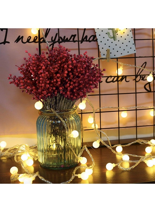 إيفيفس آرتس مجموعة من 8 سيقان من التوت الأحمر الصناعي من efivs arts لتزيين شجرة عيد الميلاد والحرف اليدوية وديكور عيد الحب - Image 4