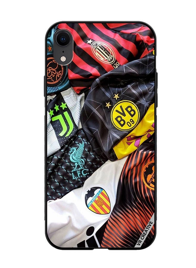 Protective Case Cover For Apple iPhone XR Fabric Design Multicolour