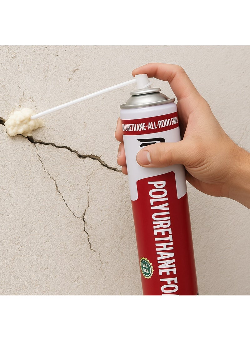 Eman Polyurethane PU Foam Spray Multi Purpose Insulation Gap Filler Sealant for Doors Windows and Construction 750ml - Image 3