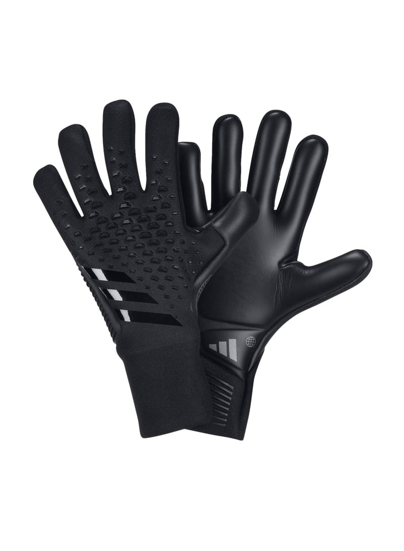 عام قفازات حارس المرمى - تصميم خفيف الوزن، ملاءمة محكمة، مواد مستدامة، راحة يد مضادة للانزلاق، ألوان ومقاسات متعددة (أسود/أسود/أسود، 12) - Image 1