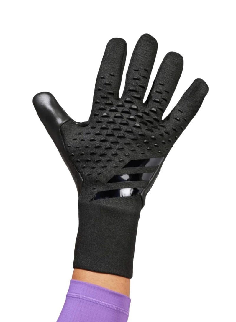 عام قفازات حارس المرمى - تصميم خفيف الوزن، ملاءمة محكمة، مواد مستدامة، راحة يد مضادة للانزلاق، ألوان ومقاسات متعددة (أسود/أسود/أسود، 12) - Image 2