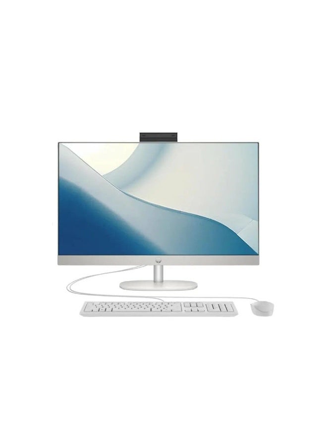 AIO 24-CR0307nh الكل في واحد - كور i5-1334U، 8GB، 512GB، 23.8" بلوتوث® 5.3 لوحة مفاتيح HP 125 سلكية كاميرا HP True Vision 720p HD كاميرا خصوصية مائلة، ميكروفونات رقمية مزدوجة صوت مكبرات صوت مزدوجة 2 واط ماوس HP 125 سلكي