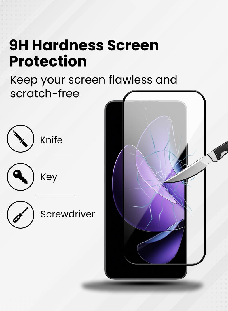 DUSALA Screen Protector For Oppo Reno 13 Pro 6.83 Inch 9H Hardness Tempered Glass Film, Bubble Free Easy Installation, Full Coverage, Anti Scratch And Touch Sensitive - Image 3
