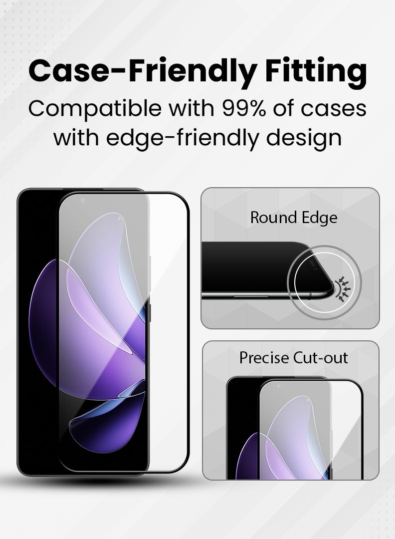 DUSALA Screen Protector For Oppo Reno 13 Pro 6.83 Inch 9H Hardness Tempered Glass Film, Bubble Free Easy Installation, Full Coverage, Anti Scratch And Touch Sensitive - Image 5