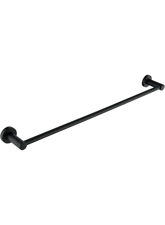 promass Matte Black Single Towel Bar – Wall-Mounted Modern Bathroom Towel Rod & Rail - Image 1
