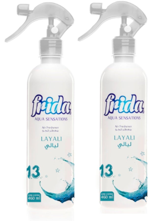 Frida Aqua Sensations Layali Air Freshener, 460ml(Pack of 2) - Image 1