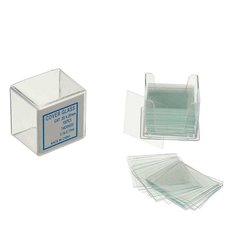 HUAREW 50 Pcs Ground Edge Pre-Cleaned Microscope Slides and 100 Pcs Pre-Cleaned Microscope Cover Glasses with 4 Plastic Droppers - Image 4